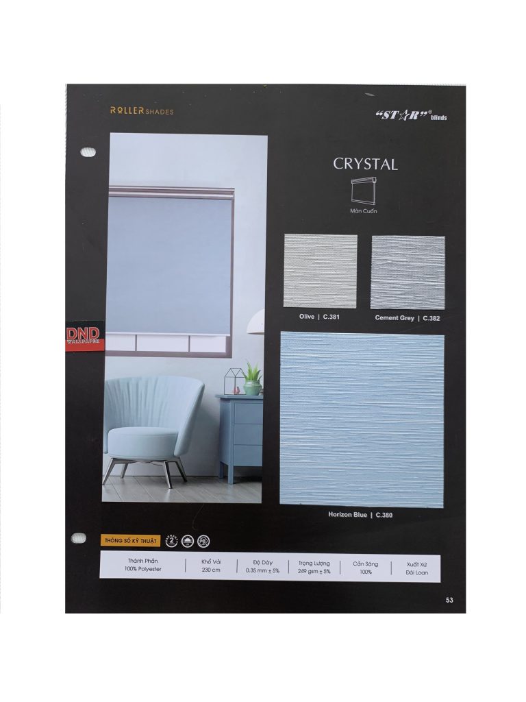 Rèm Lá Dọc Crystal