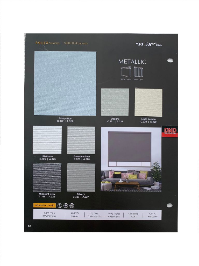 Rèm Lá Dọc Metallic